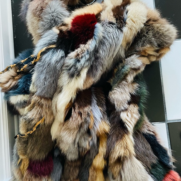 Neiman Marcus custom-made fox fur vest XL large like new very heavy fox fur - Picture 6 of 12